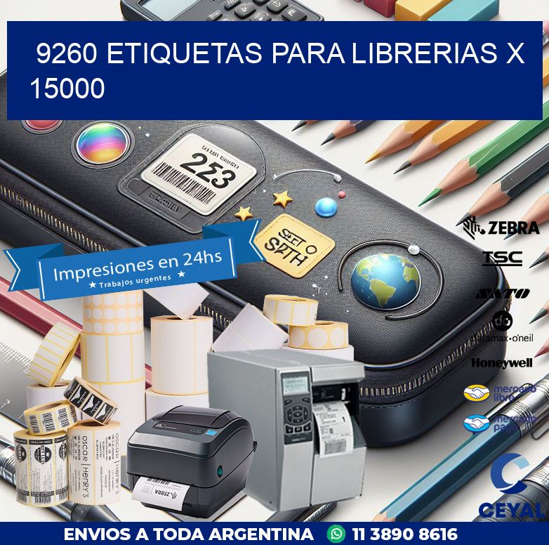 9260 ETIQUETAS PARA LIBRERIAS X 15000