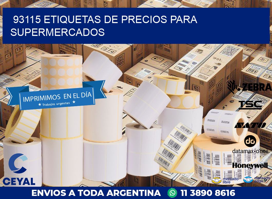 93115 ETIQUETAS DE PRECIOS PARA SUPERMERCADOS