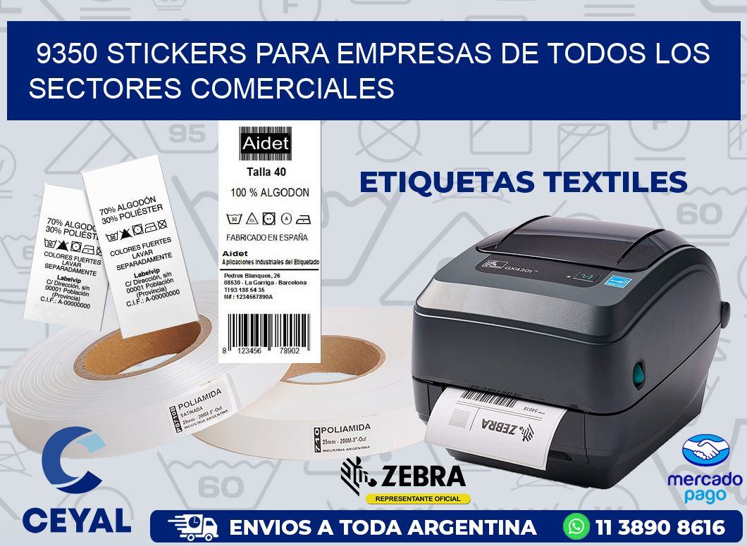 9350 STICKERS PARA EMPRESAS DE TODOS LOS SECTORES COMERCIALES