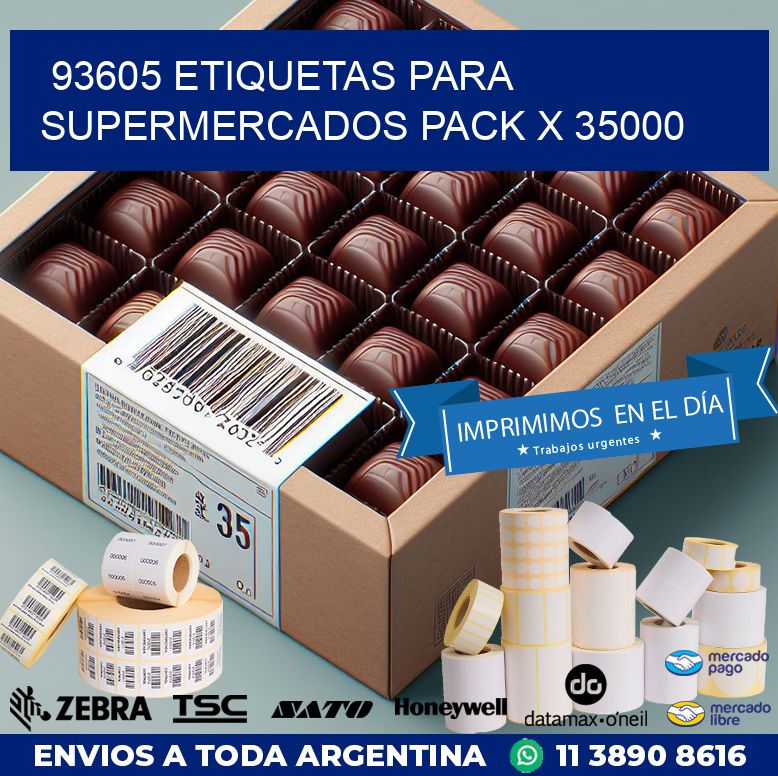93605 ETIQUETAS PARA SUPERMERCADOS PACK X 35000