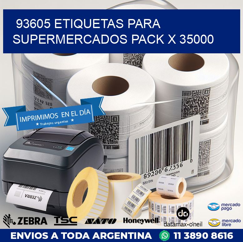 93605 ETIQUETAS PARA SUPERMERCADOS PACK X 35000