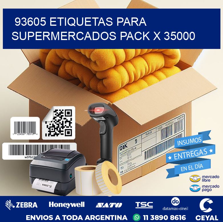 93605 ETIQUETAS PARA SUPERMERCADOS PACK X 35000