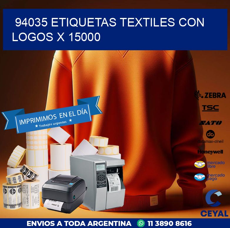 94035 ETIQUETAS TEXTILES CON LOGOS X 15000