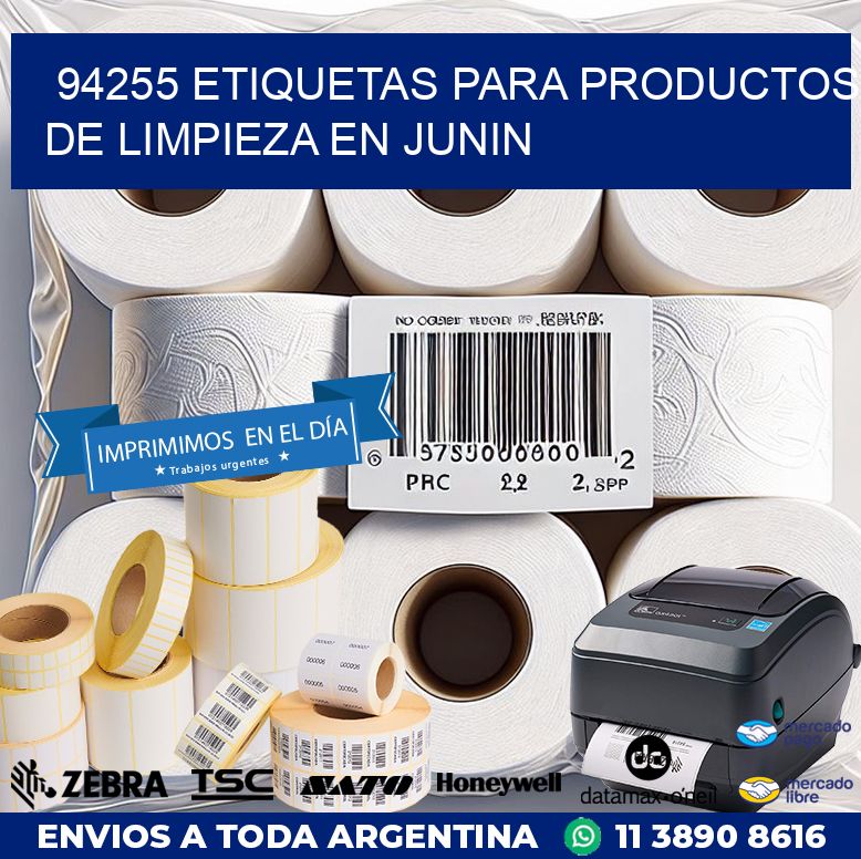 94255 ETIQUETAS PARA PRODUCTOS DE LIMPIEZA EN JUNIN
