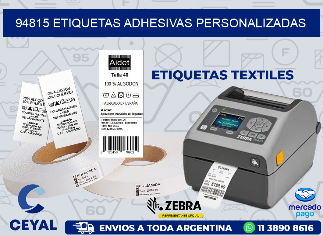 94815 ETIQUETAS ADHESIVAS PERSONALIZADAS