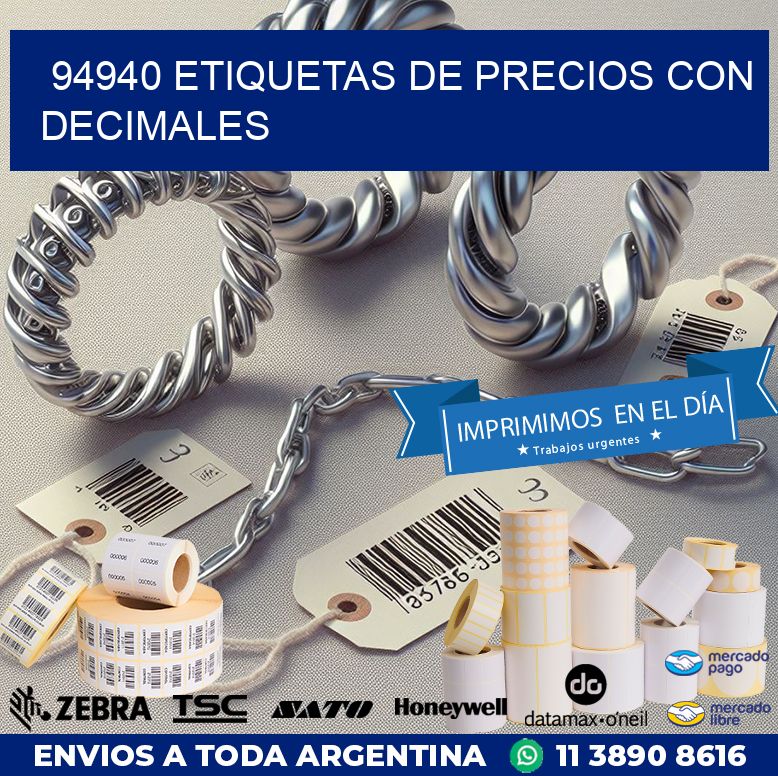 94940 ETIQUETAS DE PRECIOS CON DECIMALES