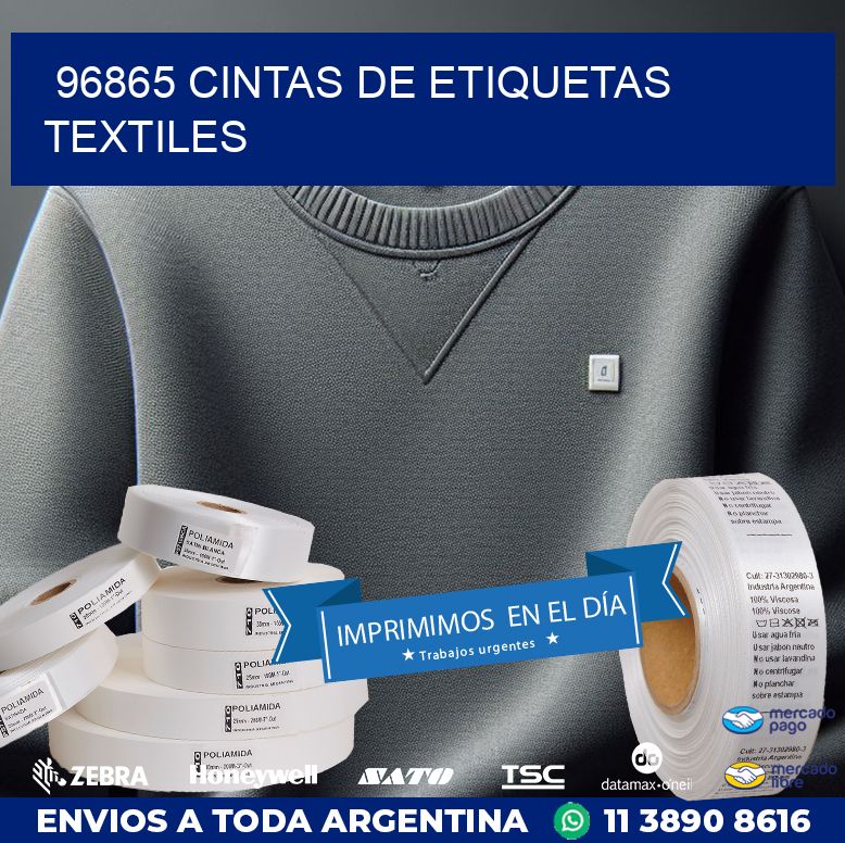 96865 CINTAS DE ETIQUETAS TEXTILES