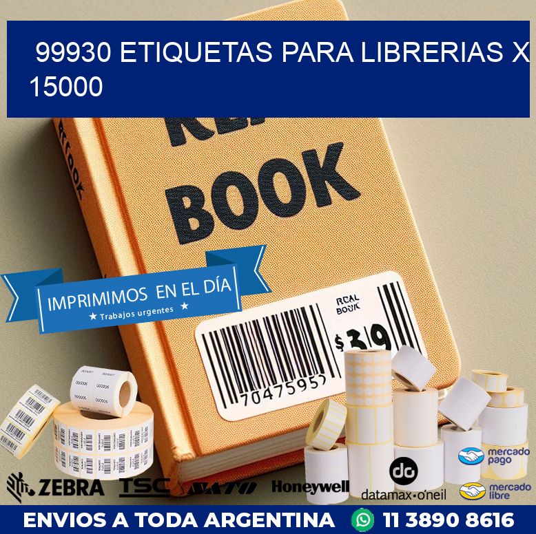 99930 ETIQUETAS PARA LIBRERIAS X 15000