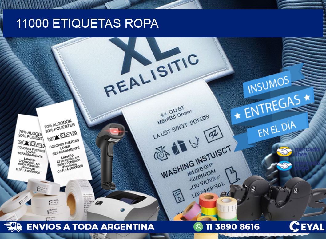 11000 ETIQUETAS ROPA