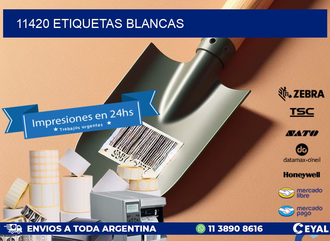 11420 ETIQUETAS BLANCAS