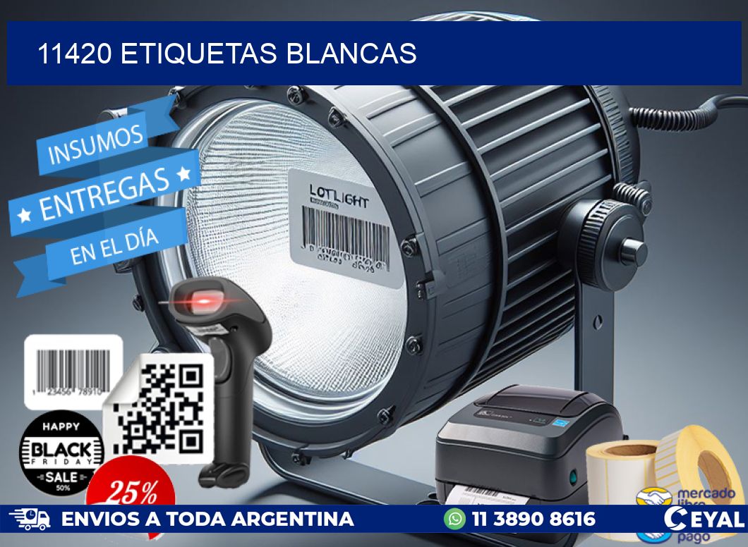 11420 ETIQUETAS BLANCAS