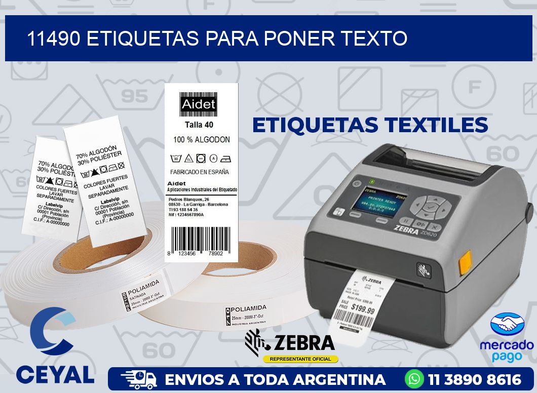 11490 ETIQUETAS PARA PONER TEXTO