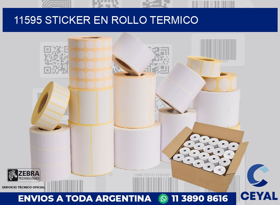 11595 STICKER EN ROLLO TERMICO