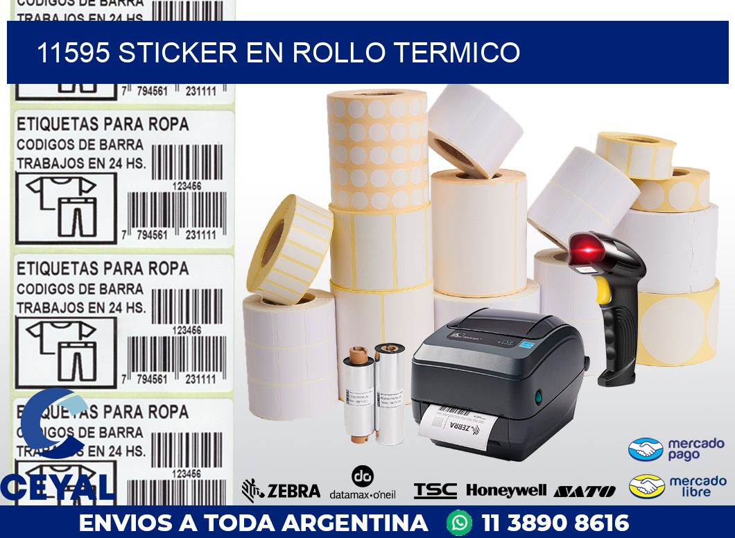 11595 STICKER EN ROLLO TERMICO