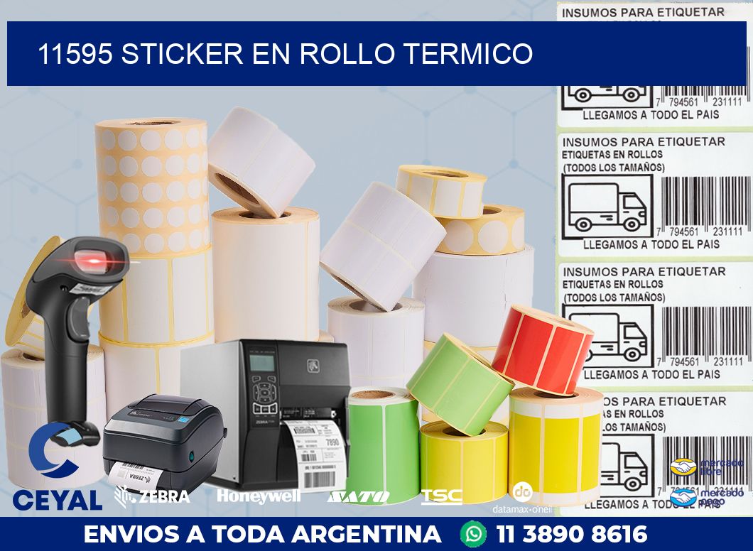 11595 STICKER EN ROLLO TERMICO