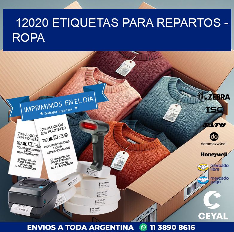 12020 ETIQUETAS PARA REPARTOS - ROPA