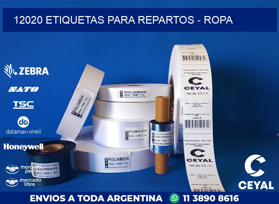 12020 ETIQUETAS PARA REPARTOS - ROPA