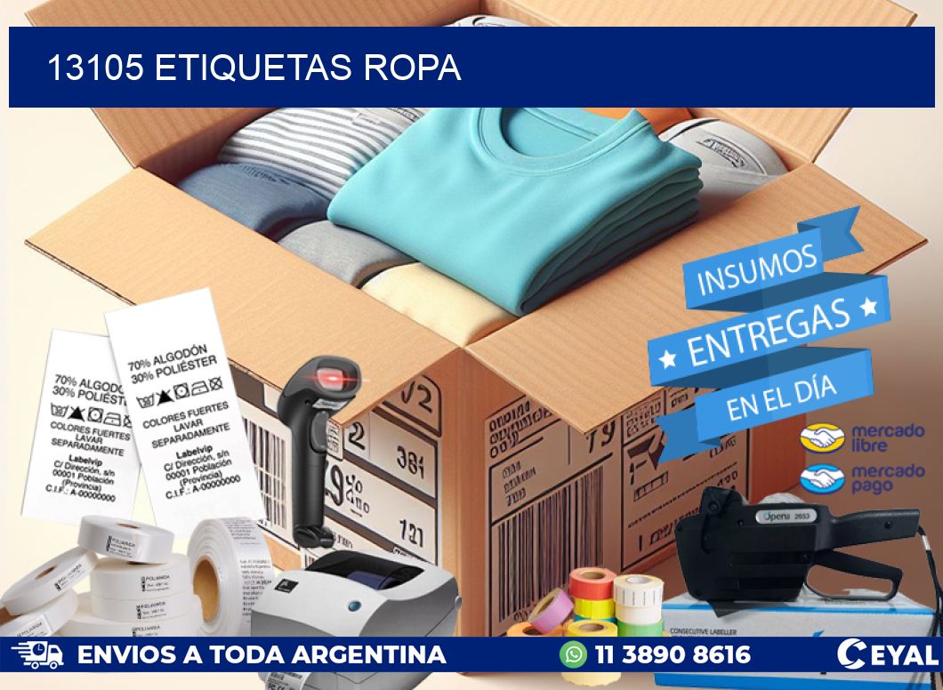 13105 ETIQUETAS ROPA