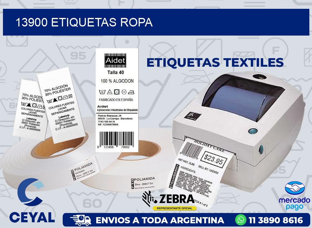 13900 ETIQUETAS ROPA