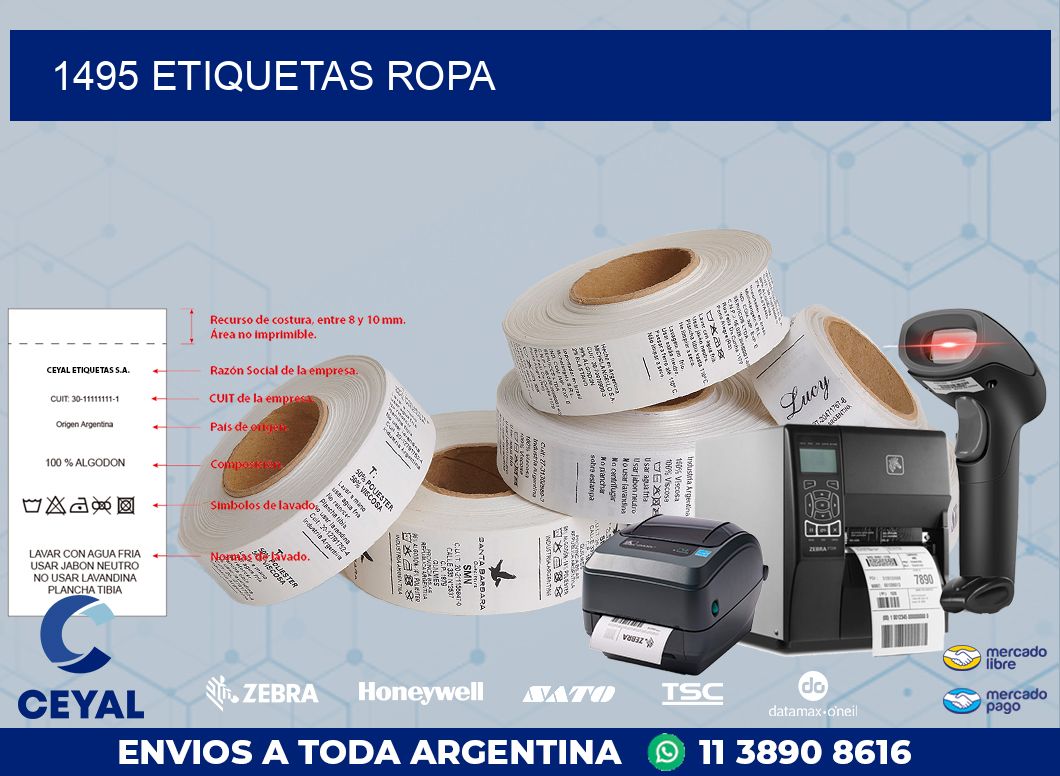 1495 ETIQUETAS ROPA