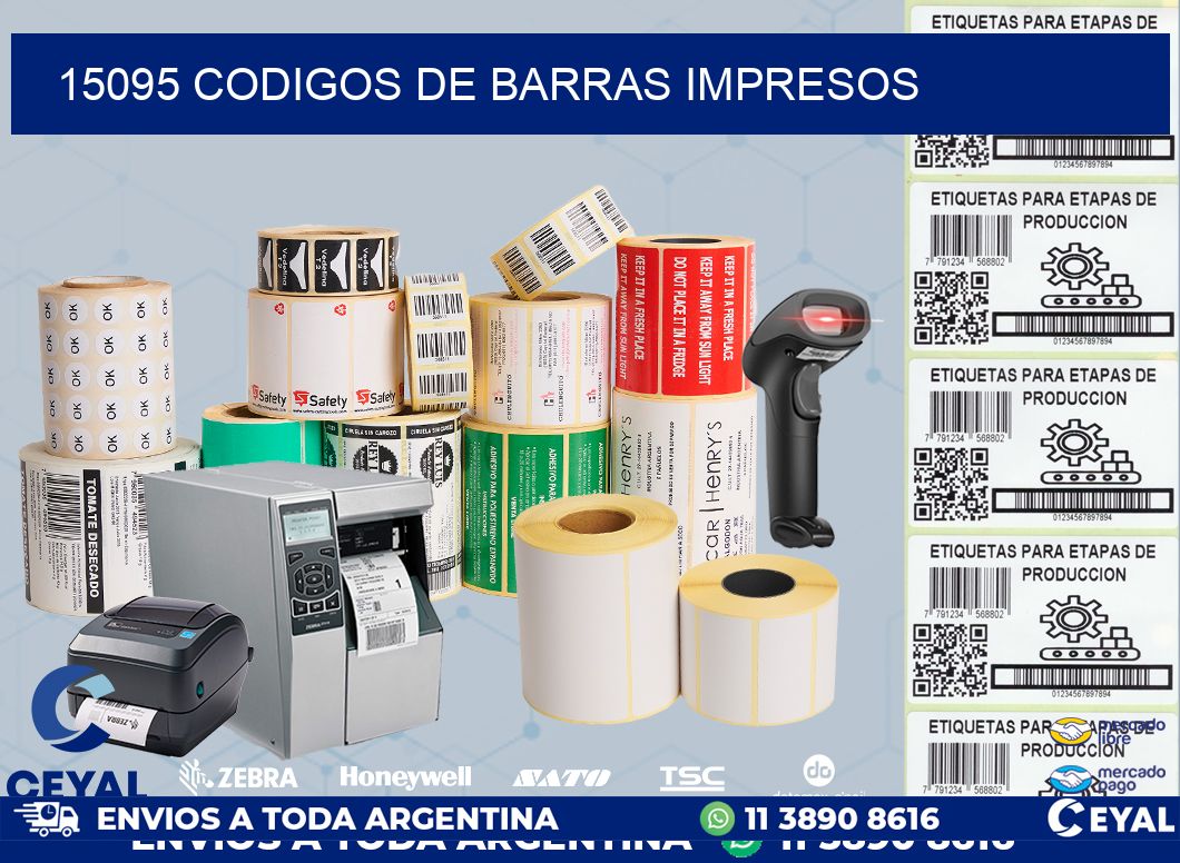 15095 codigos de barras impresos