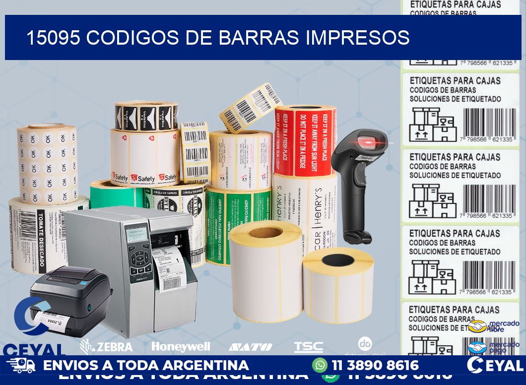 15095 codigos de barras impresos