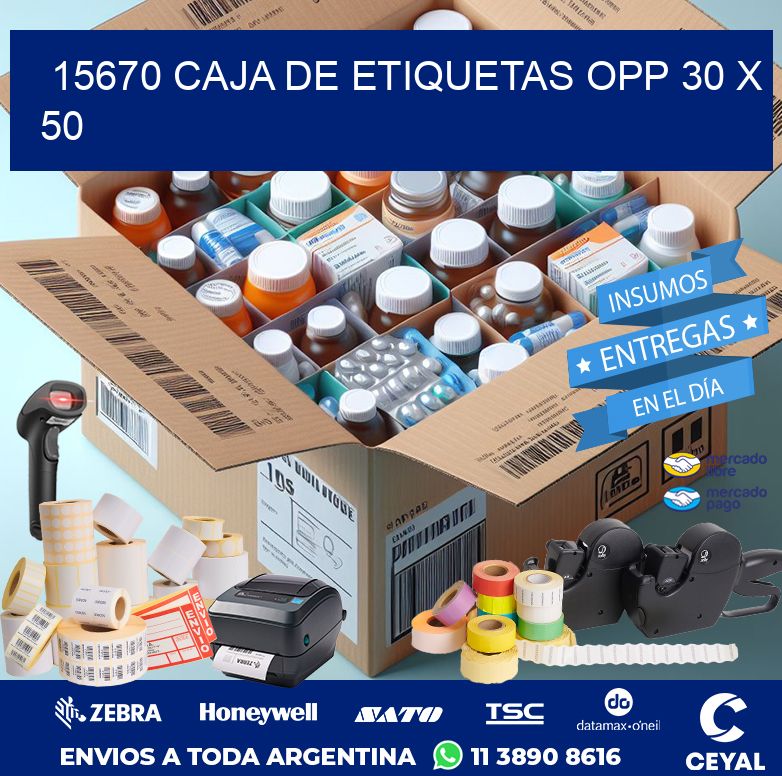 15670 CAJA DE ETIQUETAS OPP 30 X 50