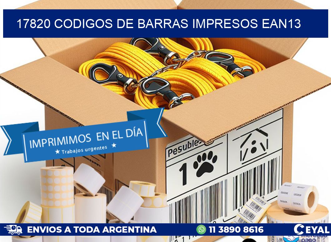 17820 codigos de barras impresos ean13