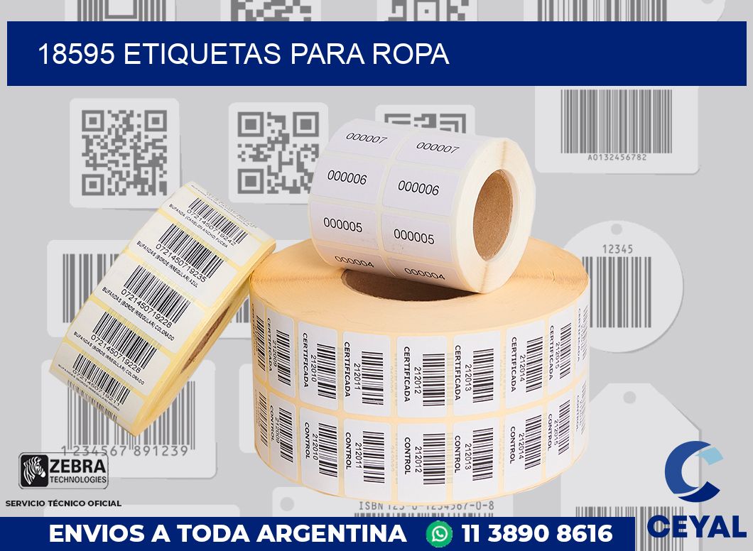 18595 etiquetas para ropa