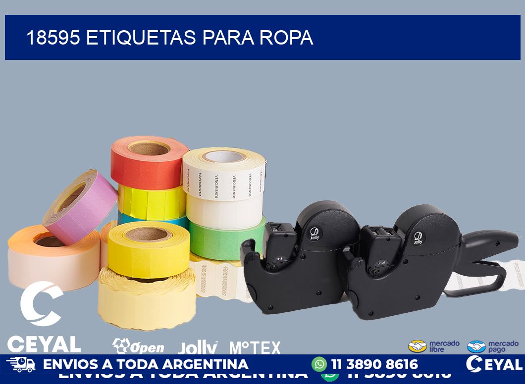 18595 etiquetas para ropa