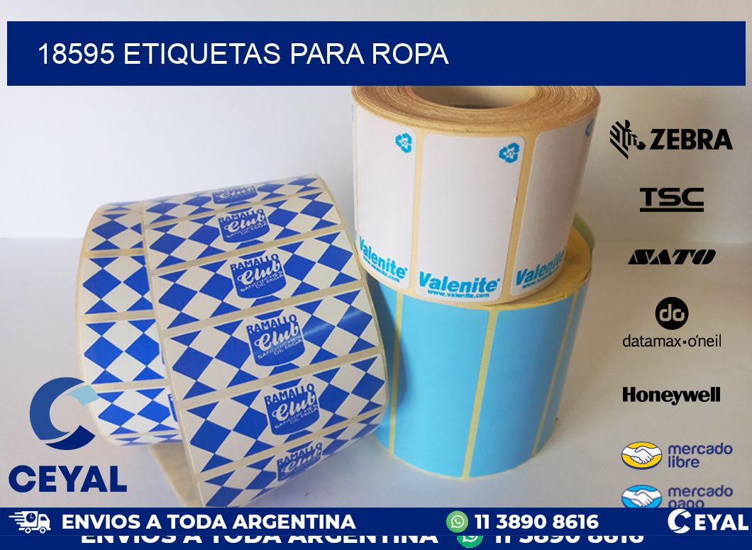 18595 etiquetas para ropa