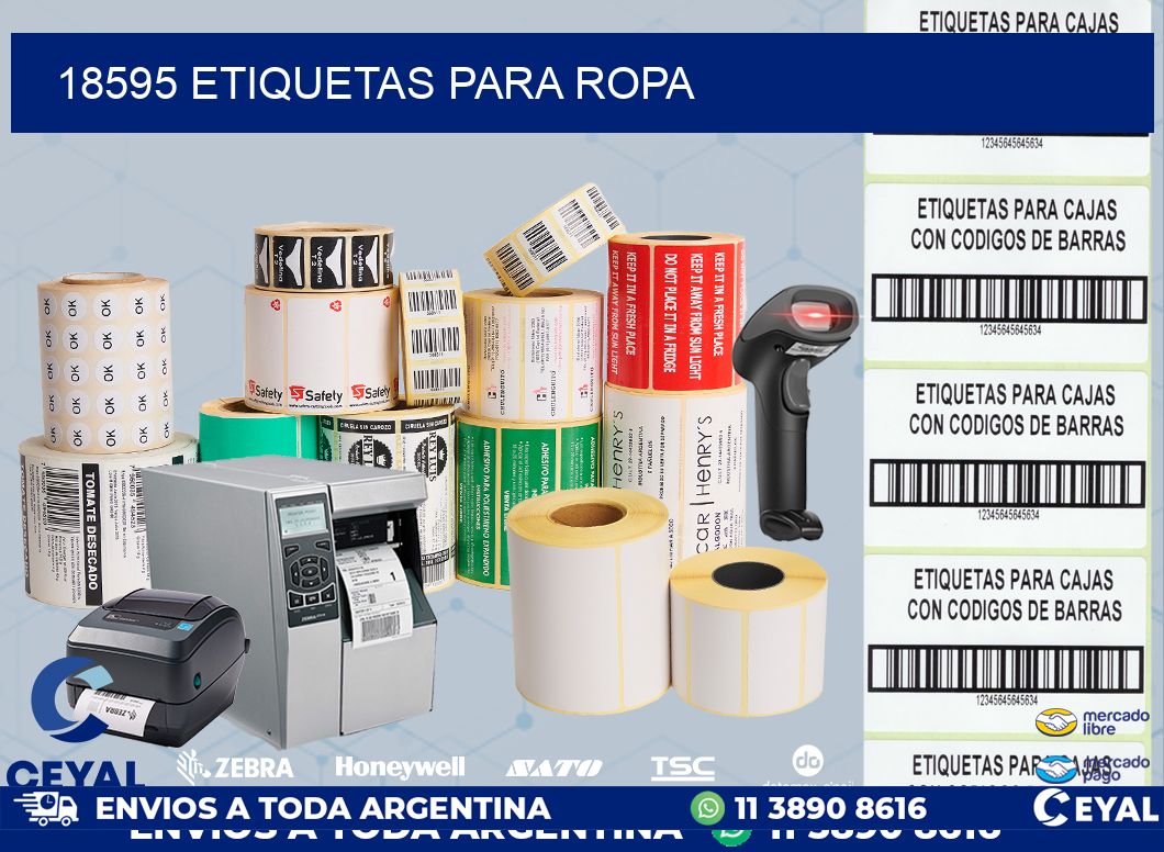 18595 etiquetas para ropa