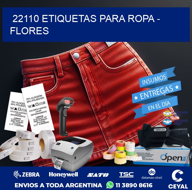 22110 ETIQUETAS PARA ROPA – FLORES