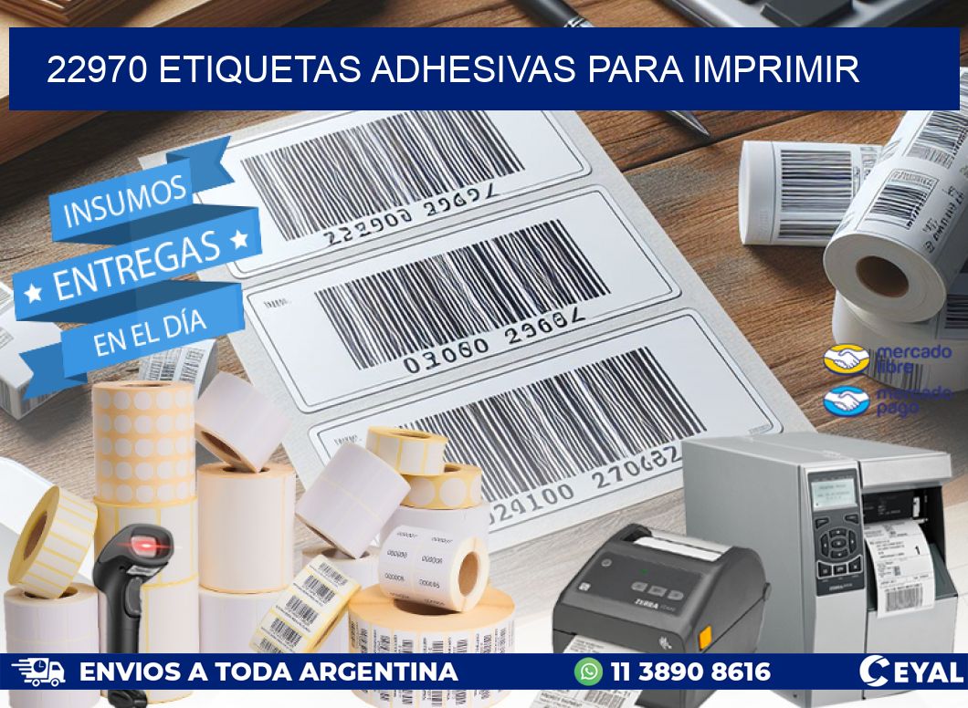 22970 Etiquetas adhesivas para imprimir