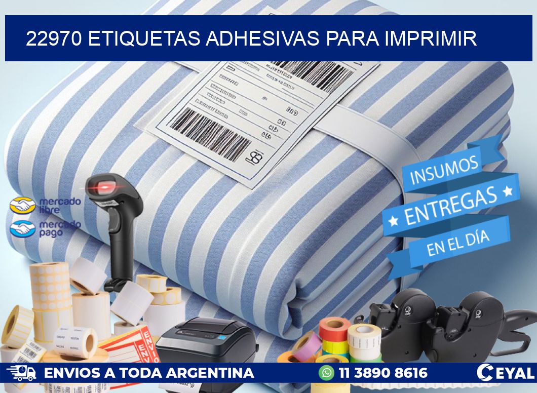 22970 Etiquetas adhesivas para imprimir