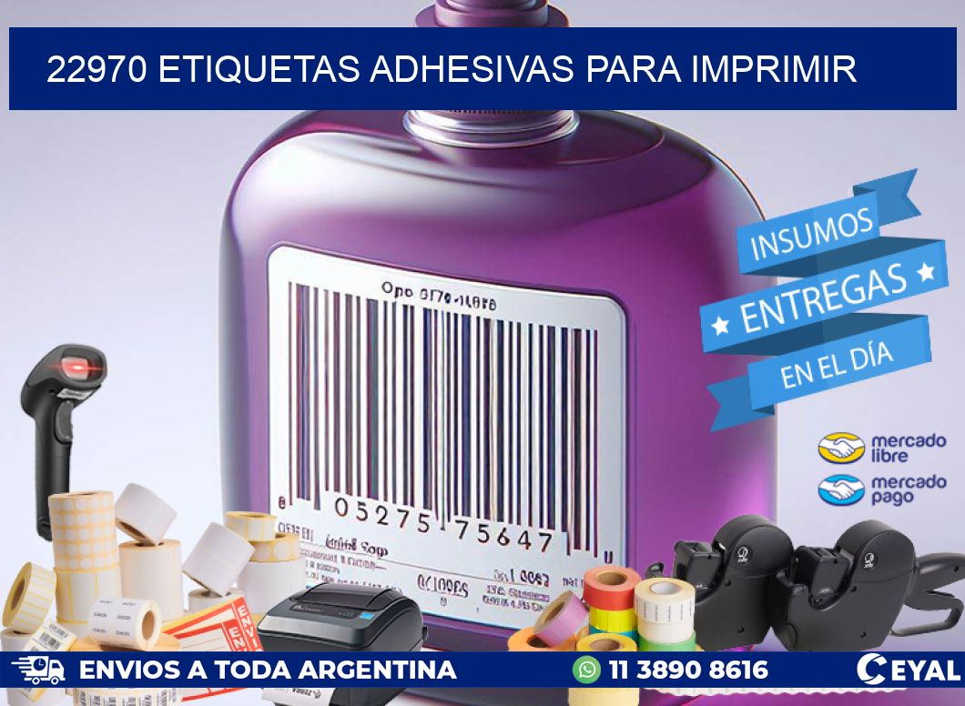 22970 Etiquetas adhesivas para imprimir