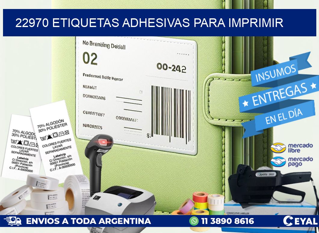 22970 Etiquetas adhesivas para imprimir