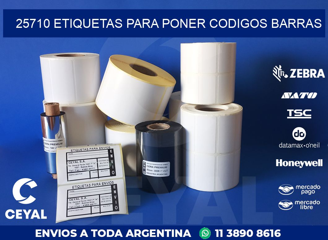 25710 ETIQUETAS PARA PONER CODIGOS BARRAS
