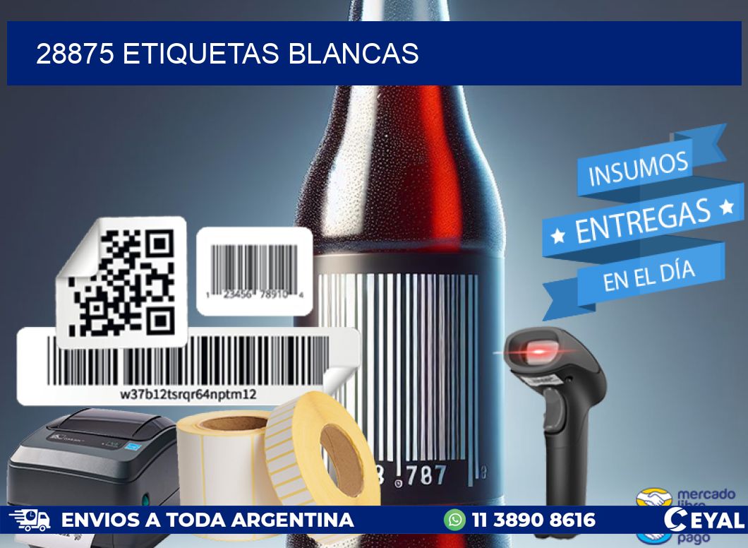28875 ETIQUETAS BLANCAS