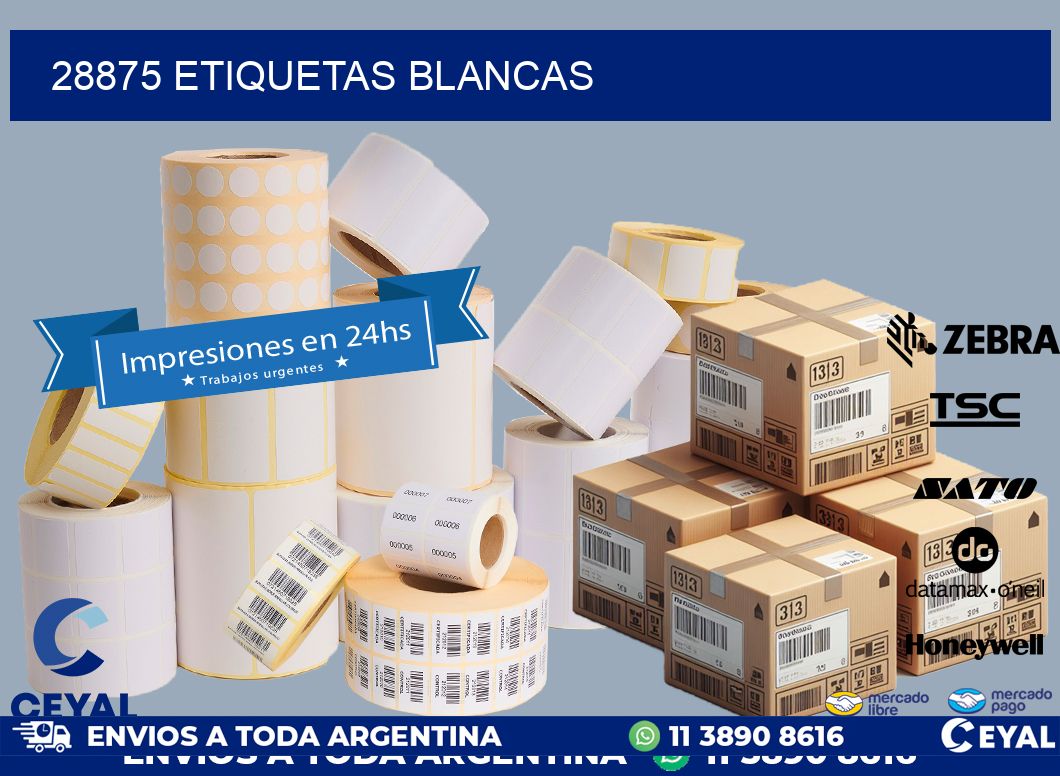 28875 ETIQUETAS BLANCAS