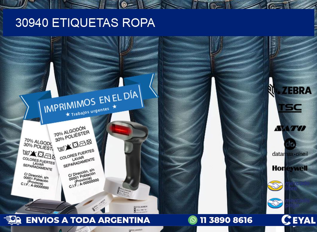 30940 ETIQUETAS ROPA