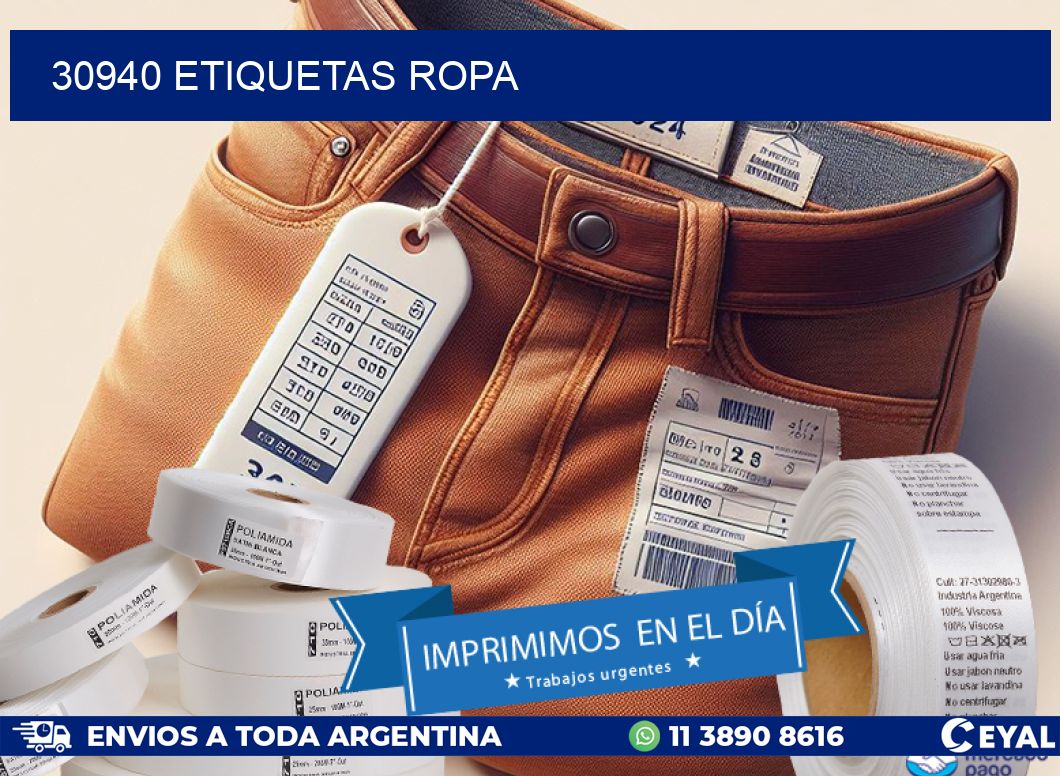30940 ETIQUETAS ROPA