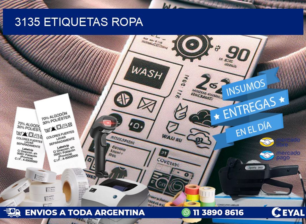 3135 ETIQUETAS ROPA