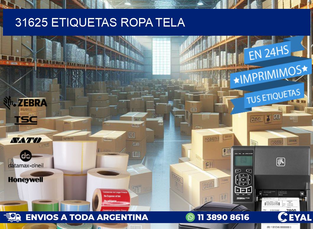 31625 ETIQUETAS ROPA TELA