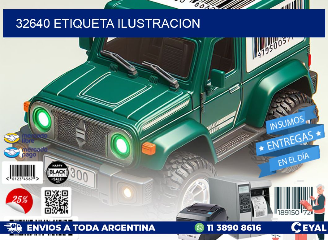32640 etiqueta ilustracion