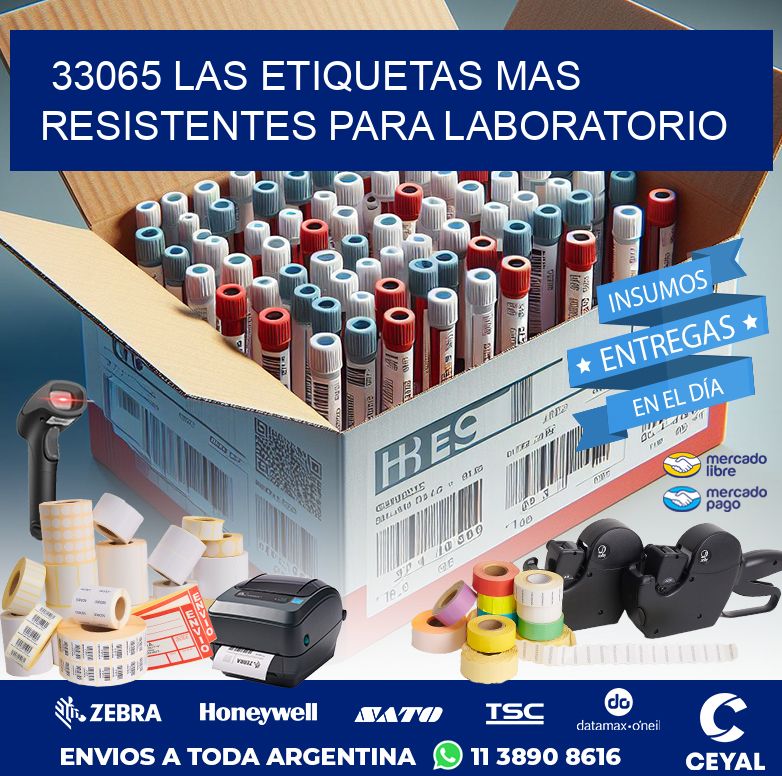 33065 LAS ETIQUETAS MAS RESISTENTES PARA LABORATORIO