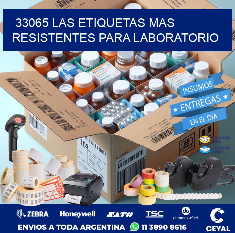 33065 LAS ETIQUETAS MAS RESISTENTES PARA LABORATORIO