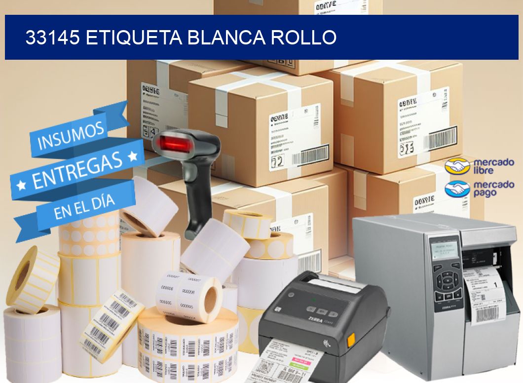 33145 etiqueta blanca rollo