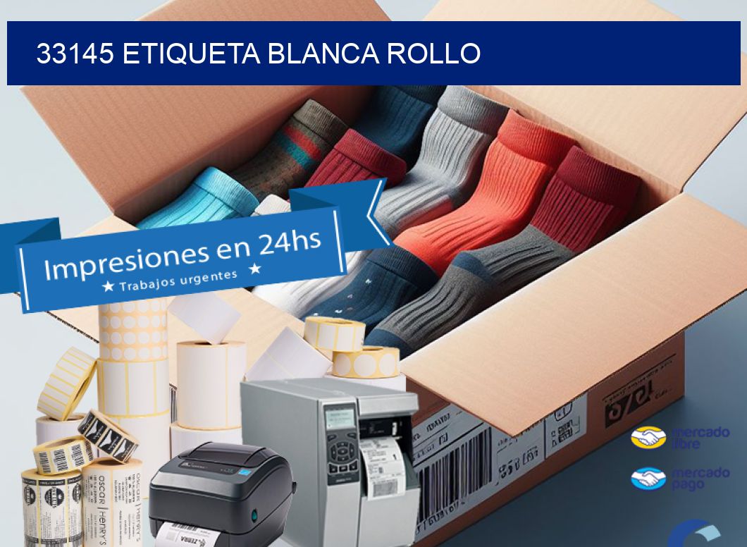 33145 etiqueta blanca rollo