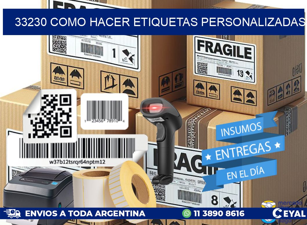 33230 como hacer etiquetas personalizadas